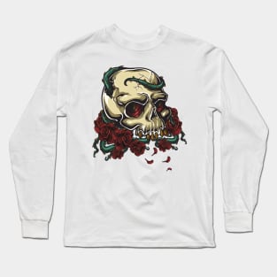 Rose Skull Gothic dark Art Long Sleeve T-Shirt